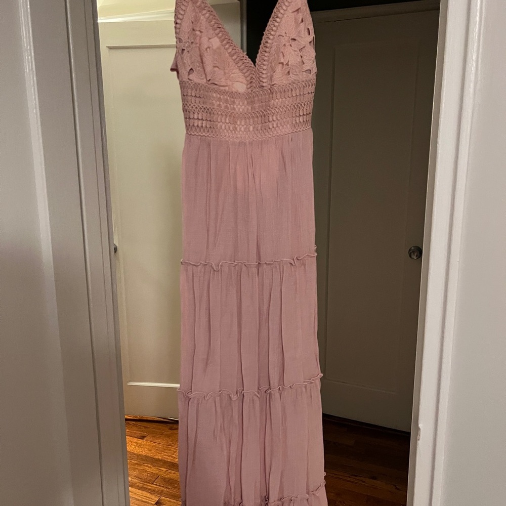 Elegant Pink Maxi Dress